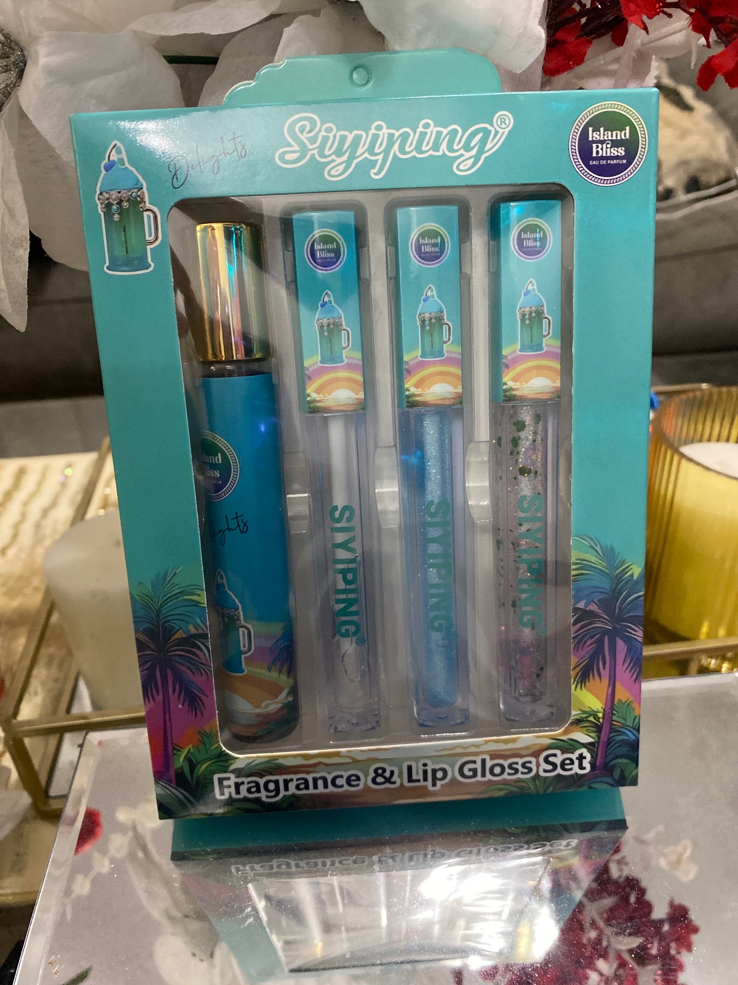 Fragrance and lip gloss set