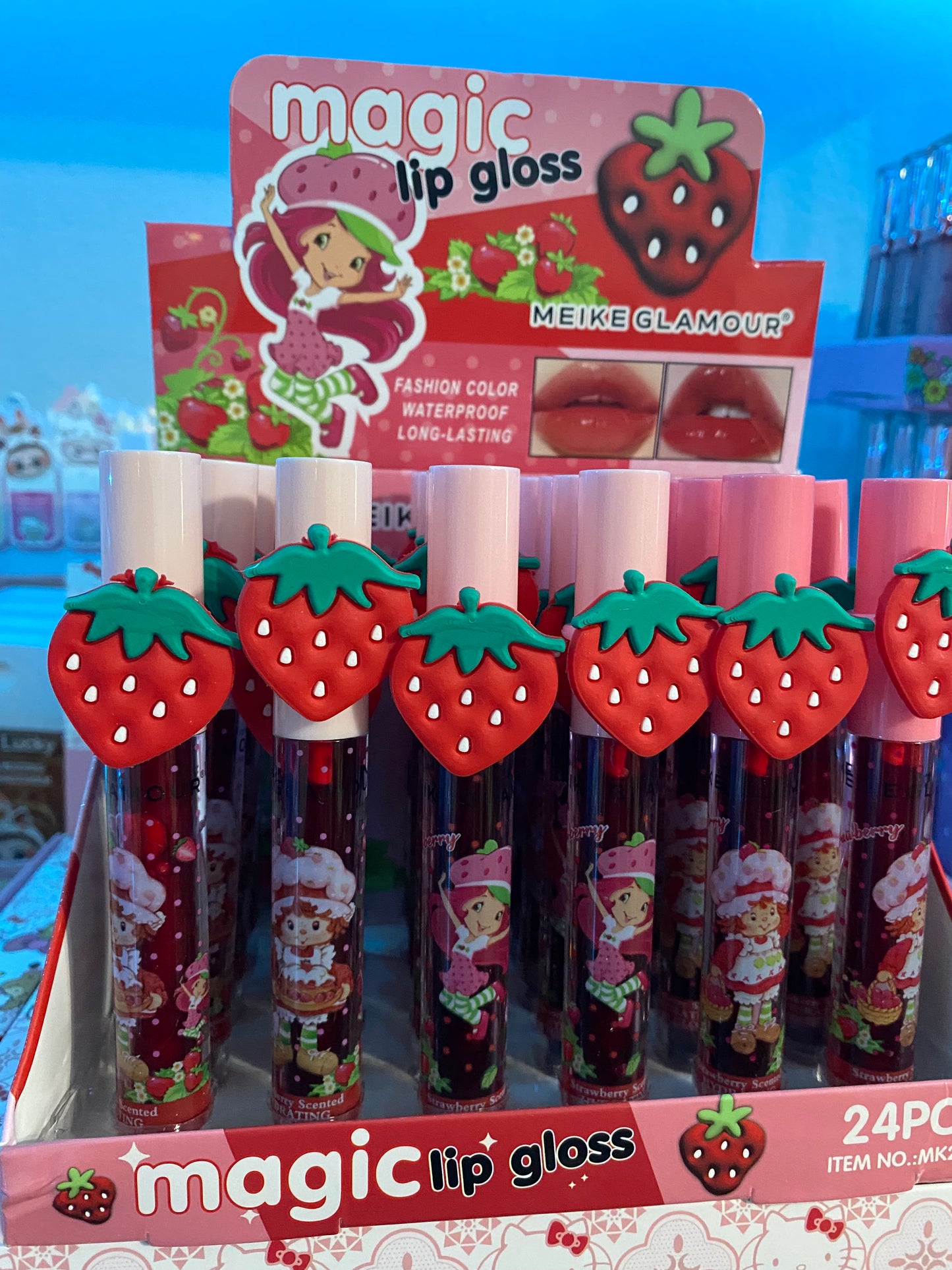 strawberry Lip gloss Tint with ring 24(pcs)