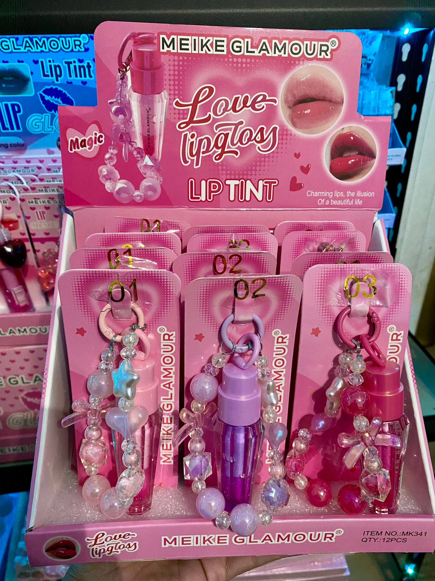 Lip Gloss with Bracelet 12(pcs)