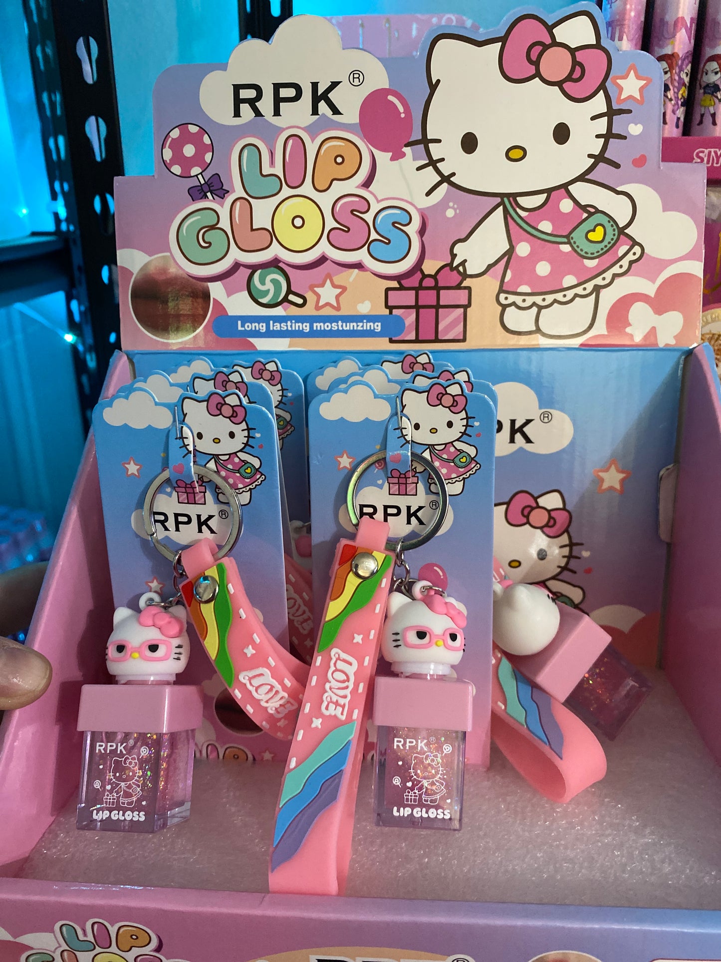 6-pieces lip gloss llavero HK