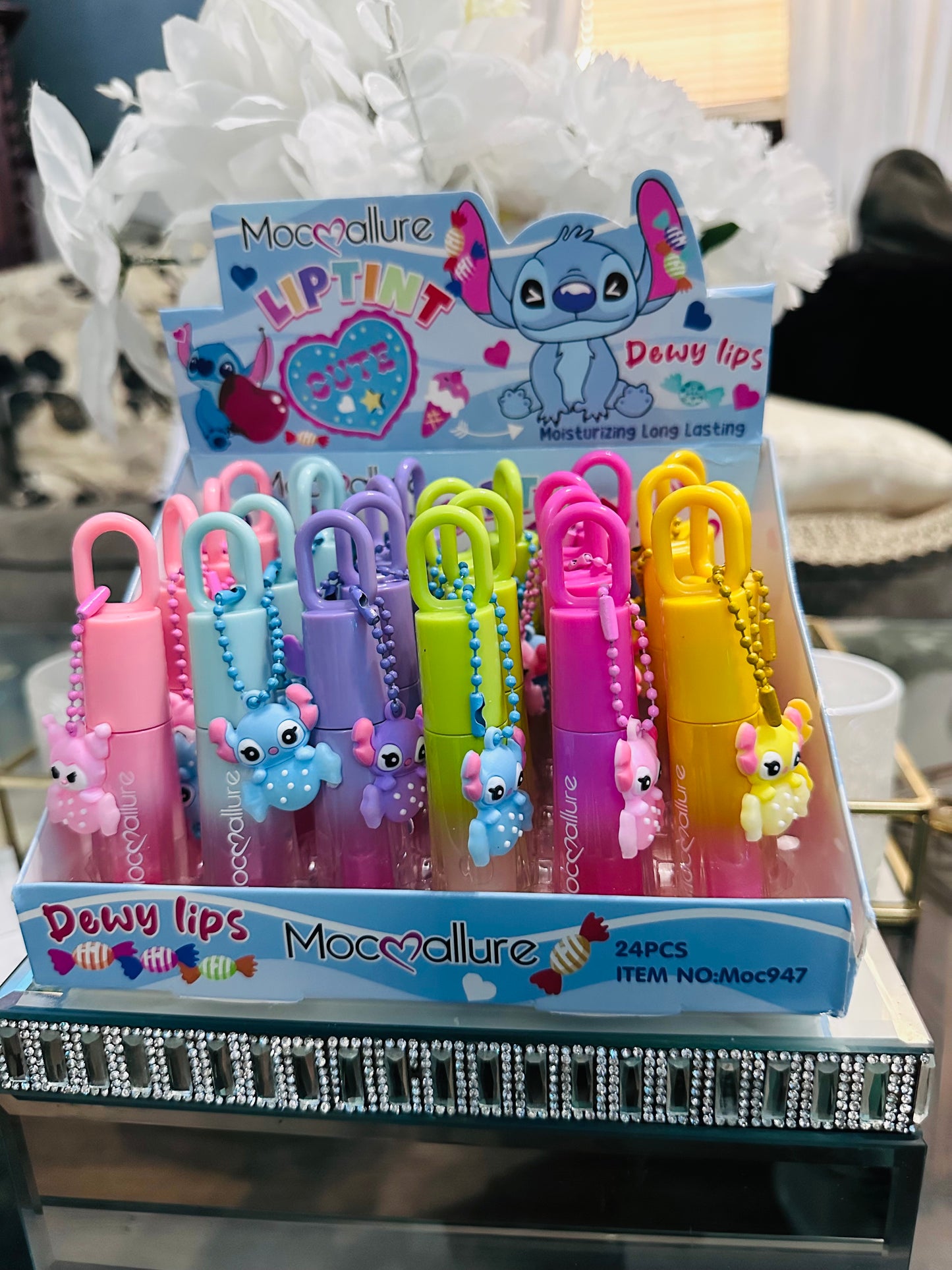 Stitch Lip Gloss Keychain 24(pcs)