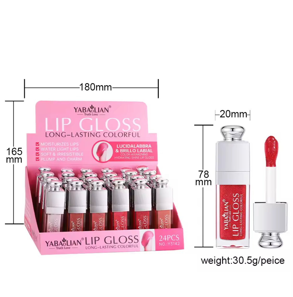 New Lip Gloss (24Pcs)