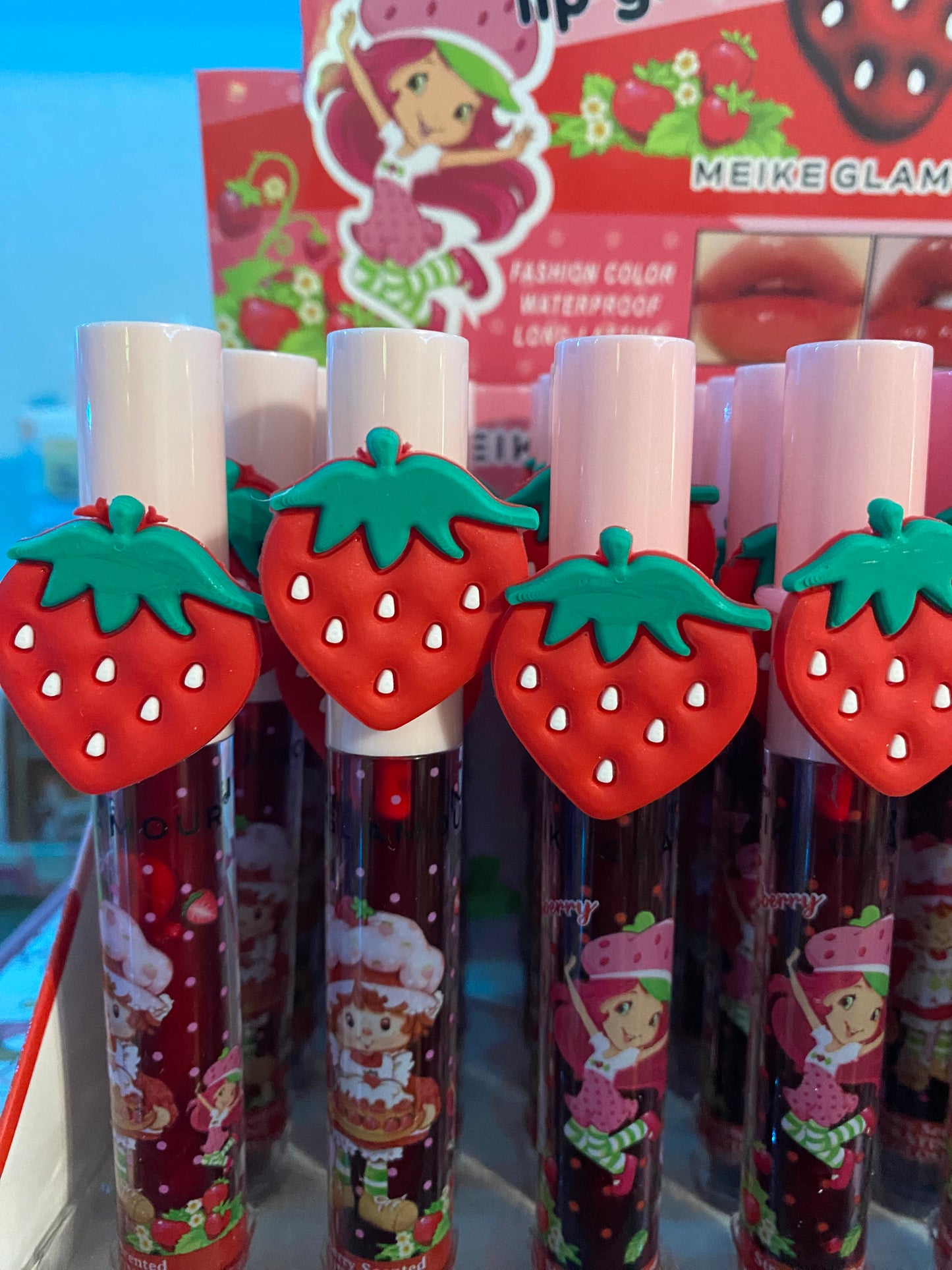 strawberry Lip gloss Tint with ring 24(pcs)