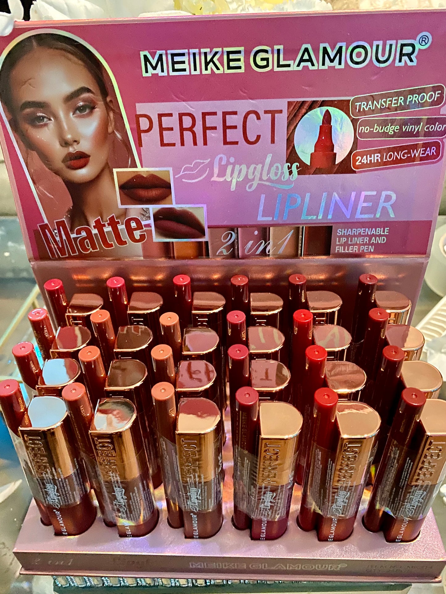 Lip Gloss matte with lip liner 48(pcs)