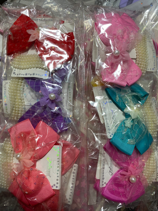 24-piece hair bows for girls