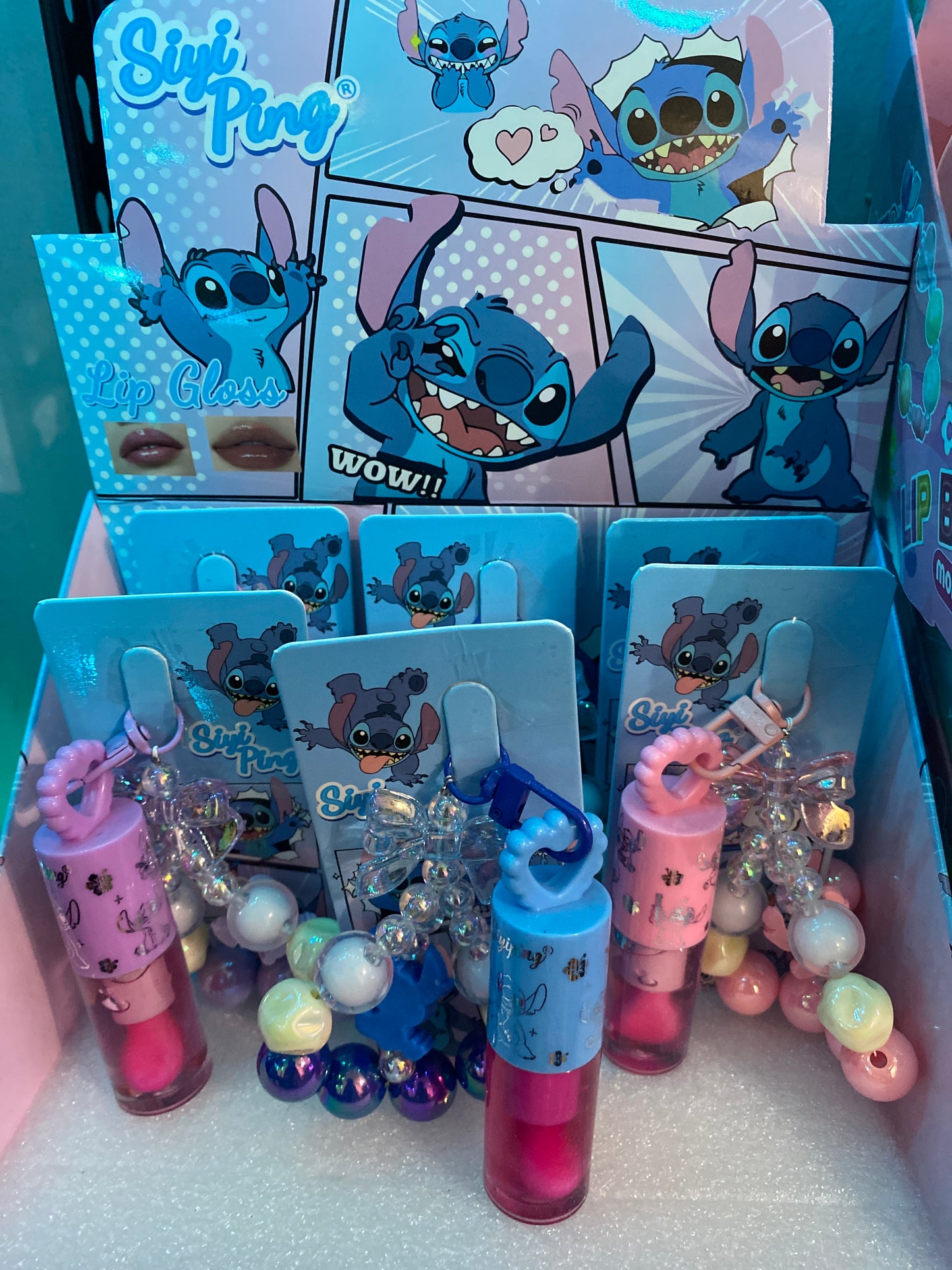 6-piece lip gloss llavero ST