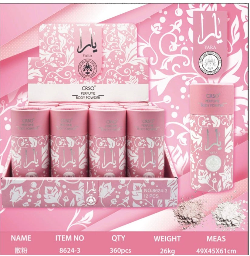 Yara Perfume Body Powder with Glitter 12(pcs)