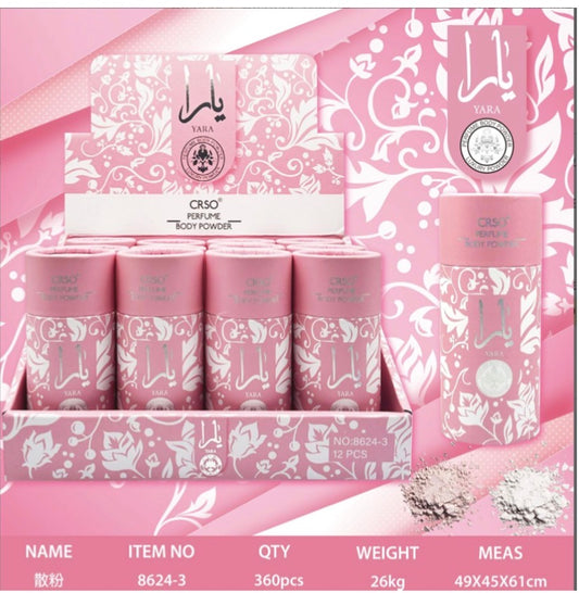 Yara Perfume Body Powder with Glitter 12(pcs)