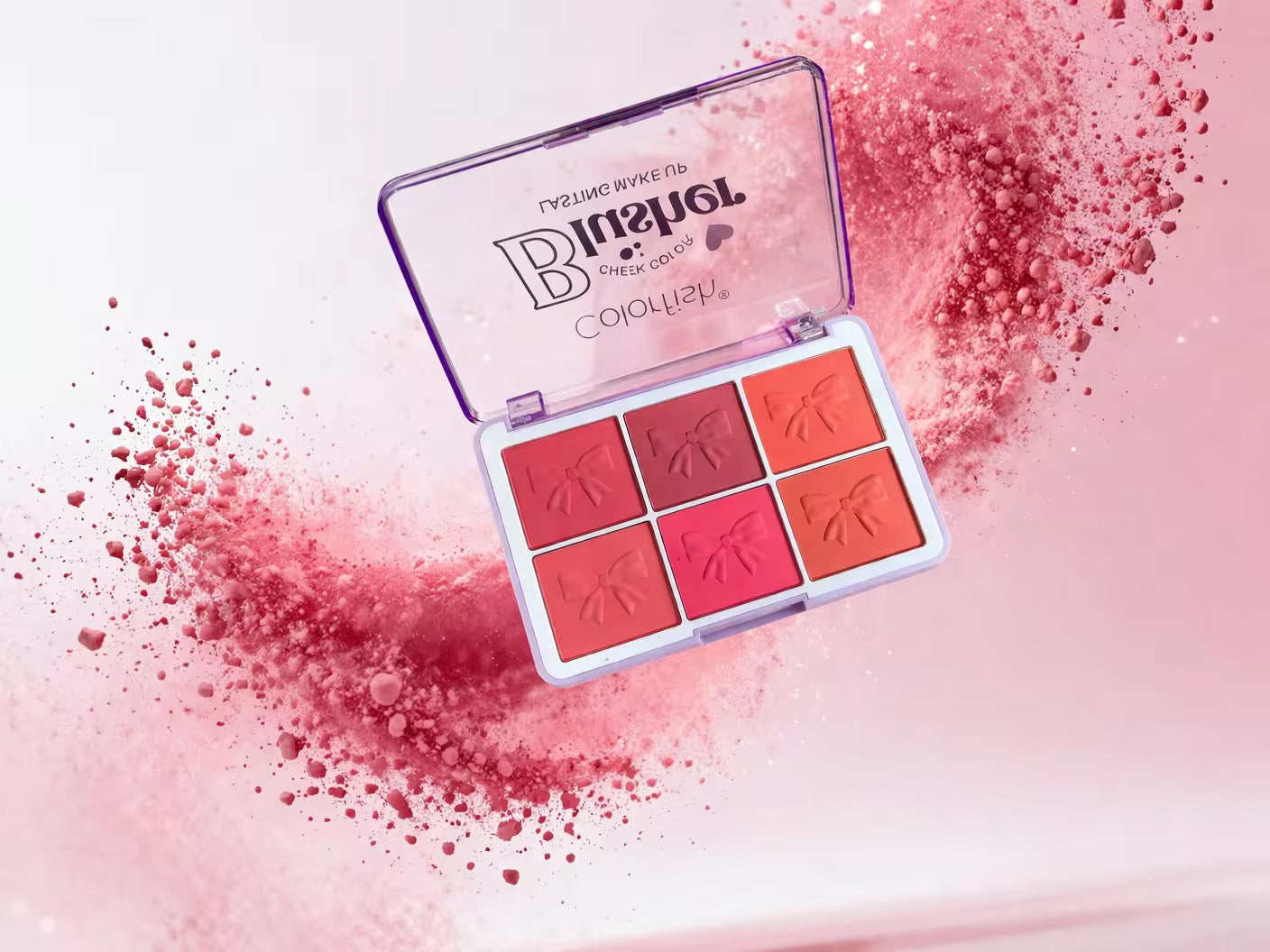 Blush palette with 12 pieces and comes with 6 colors