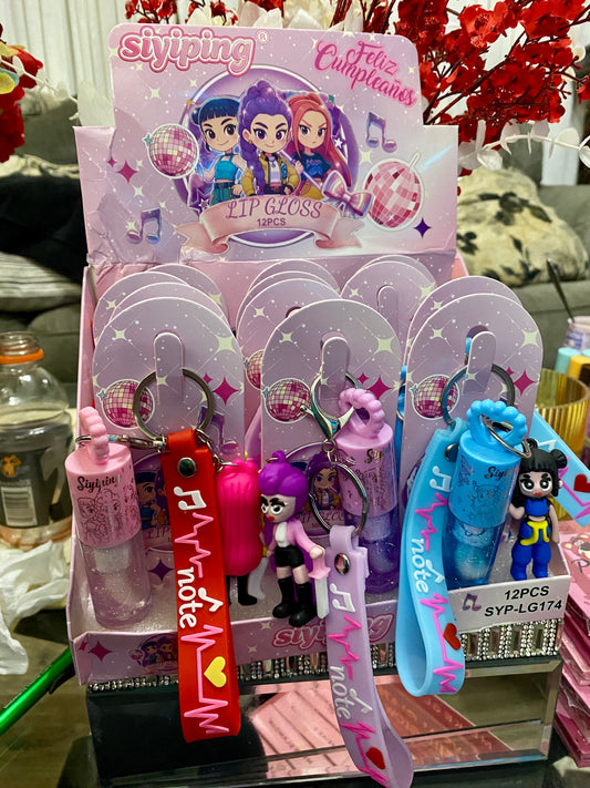 Lip gloss llavero 12(pcs)
