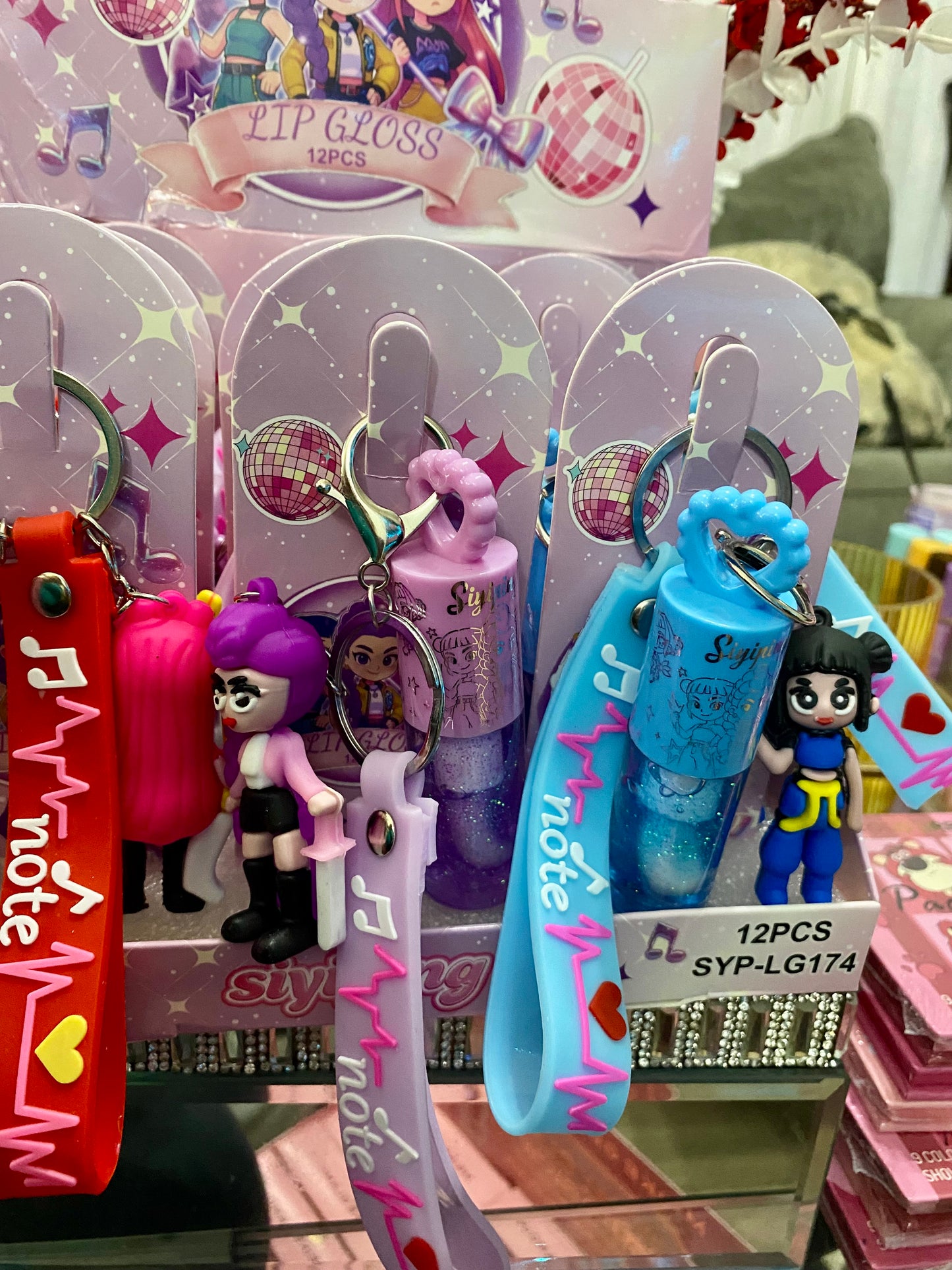 Lip gloss llavero 12(pcs)