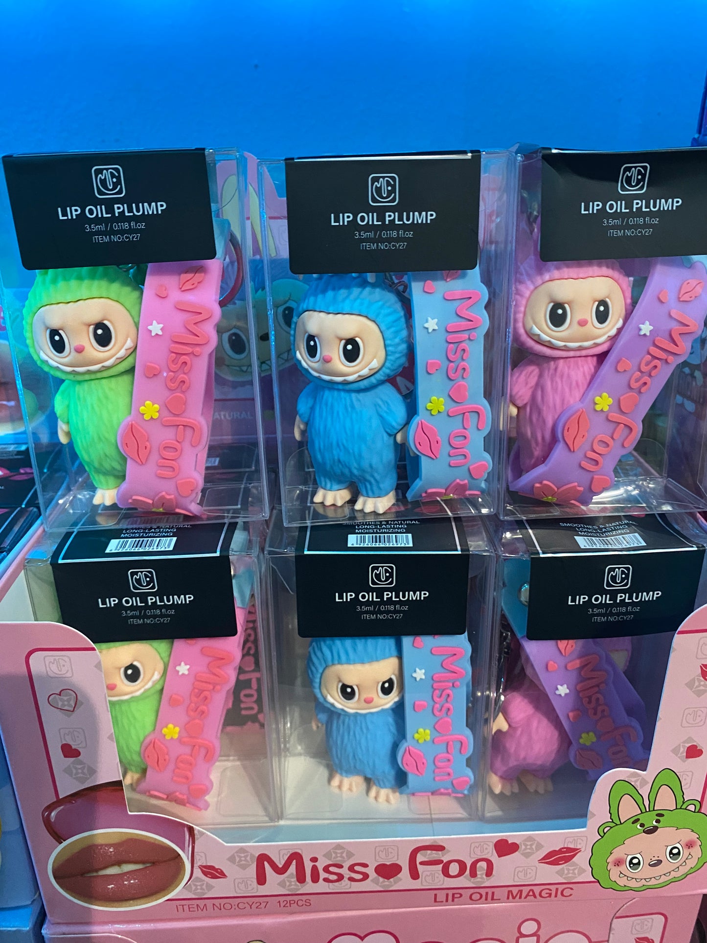 Labubu keychain and lip gloss 12(pcs)