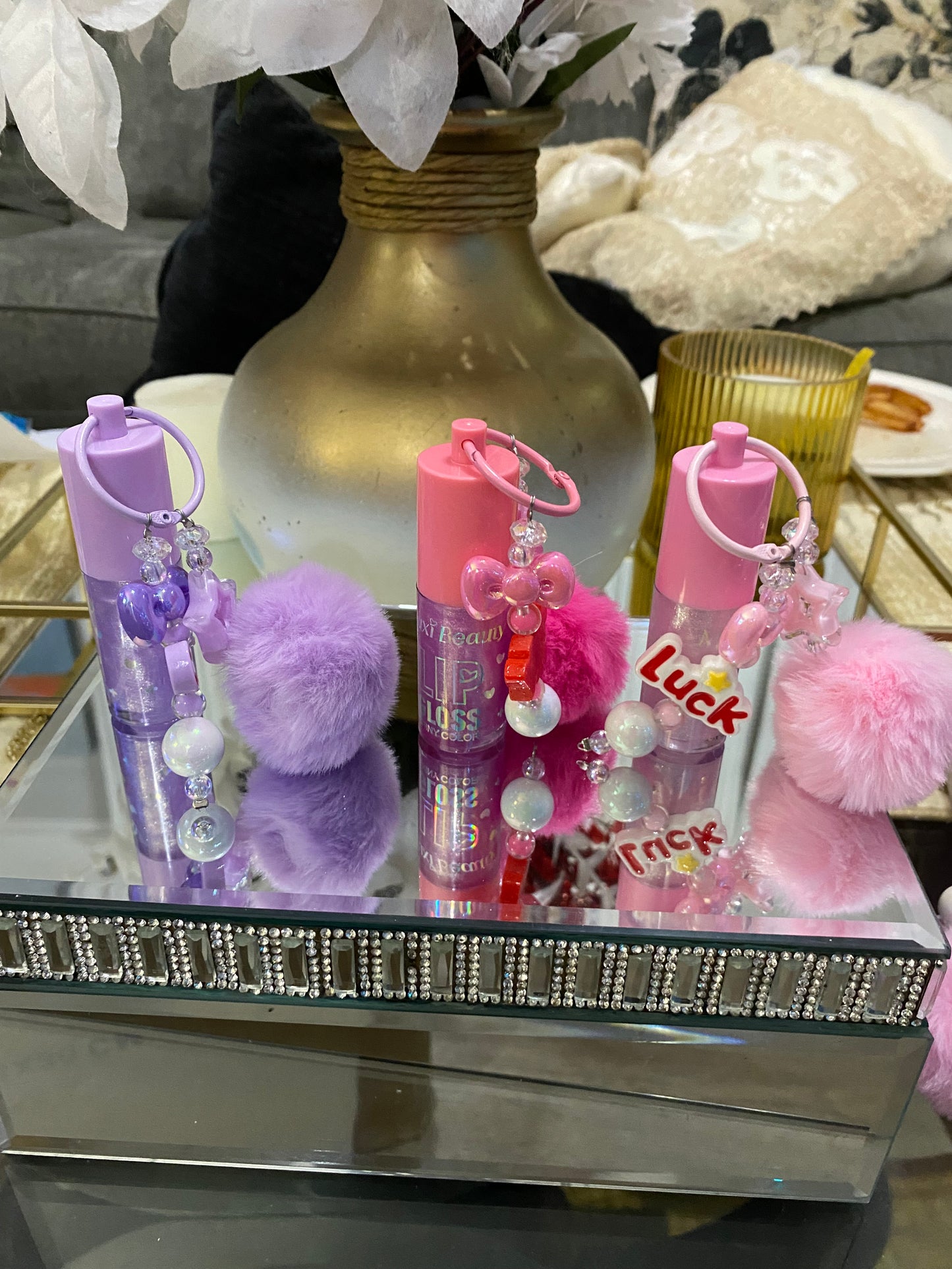 Lip gloss keychain 12(pcs)