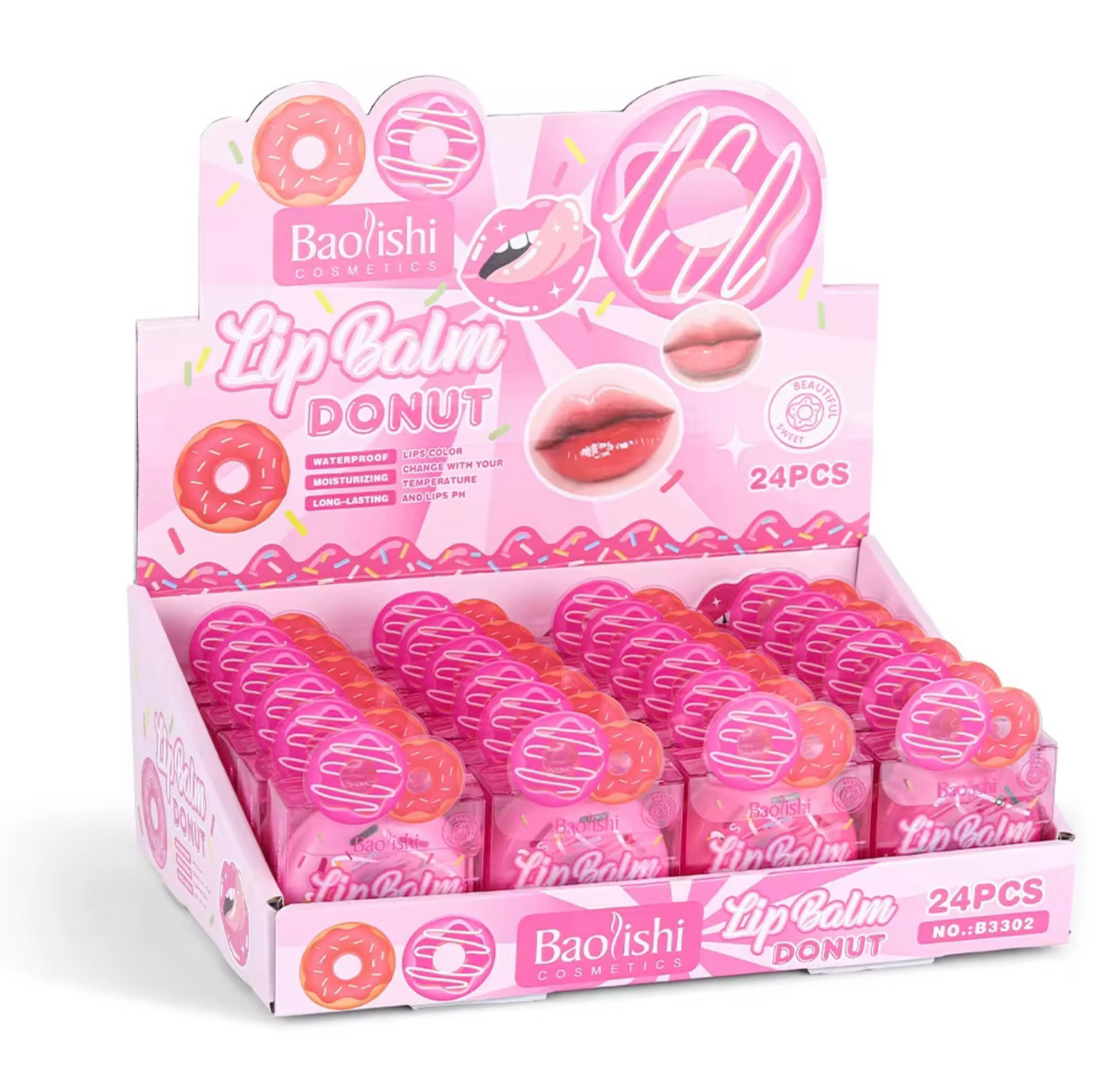 New Lip Balm Donut (24 pcs)